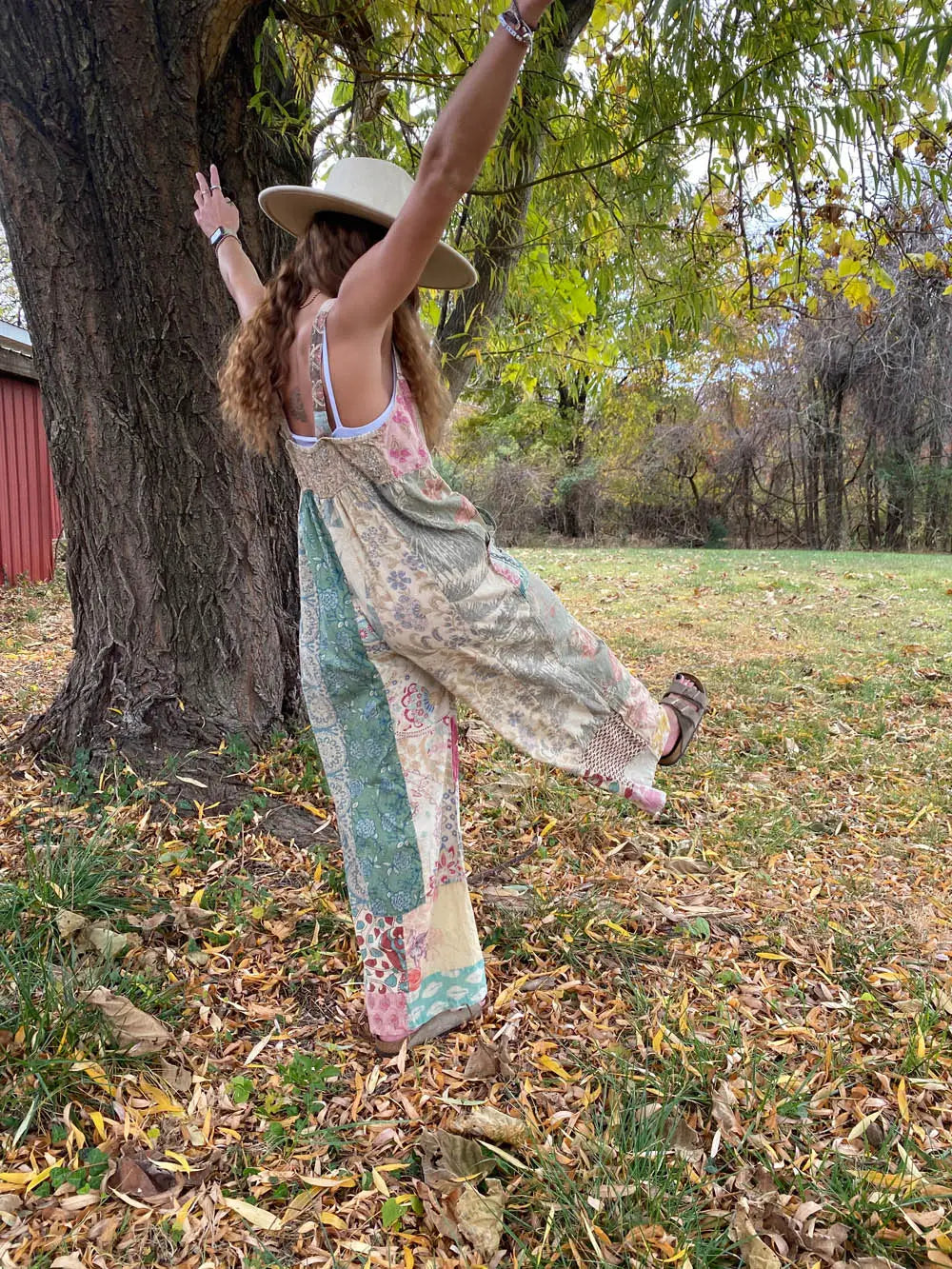 Adjustable Patchwork Romper