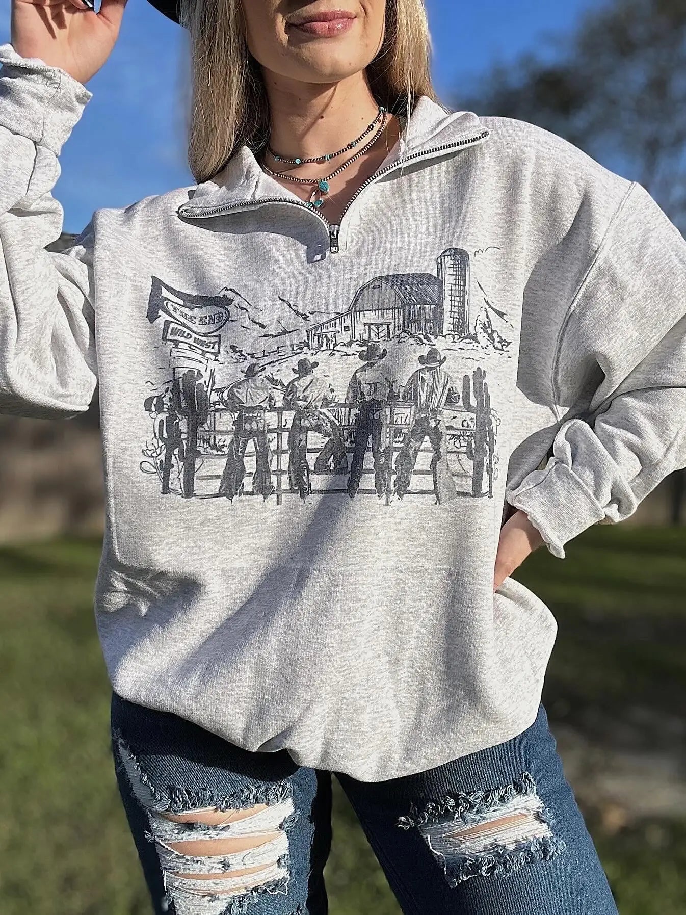 Wild West 3/4 Zip