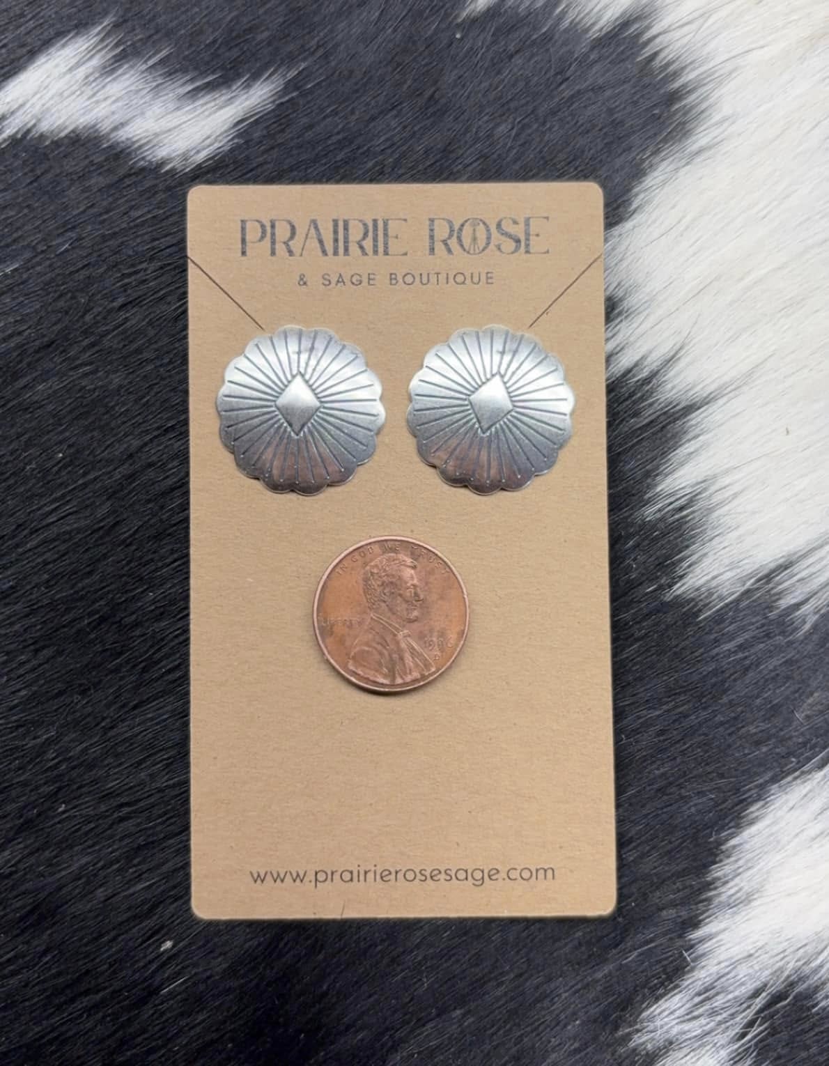 Diamond Concho Studs
