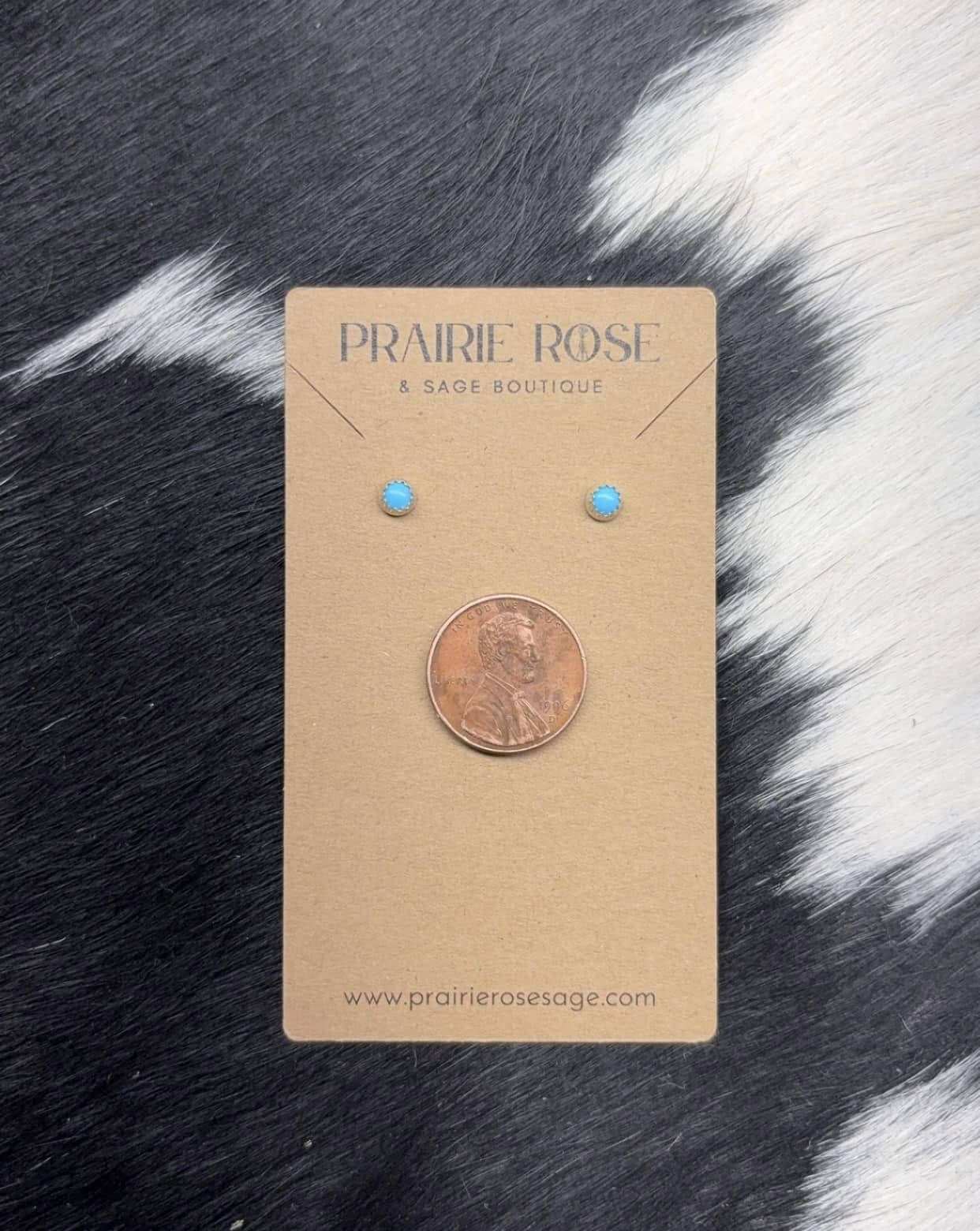 4mm Kingman Turquoise Studs