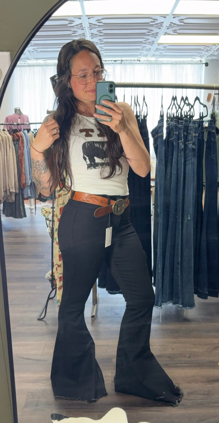 Dark Horse Denim Bell Bottoms