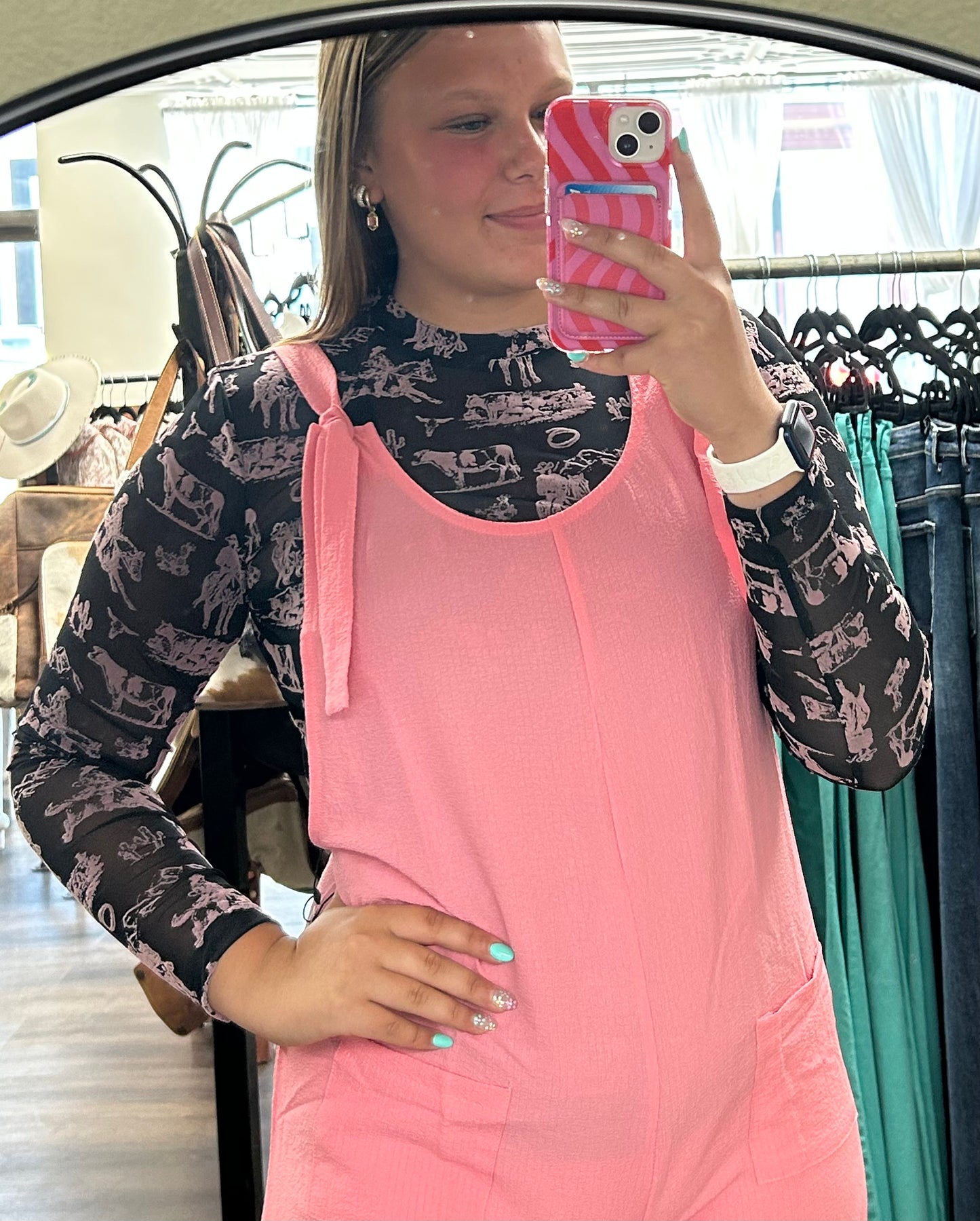 Wild West Rodeo Mesh Top