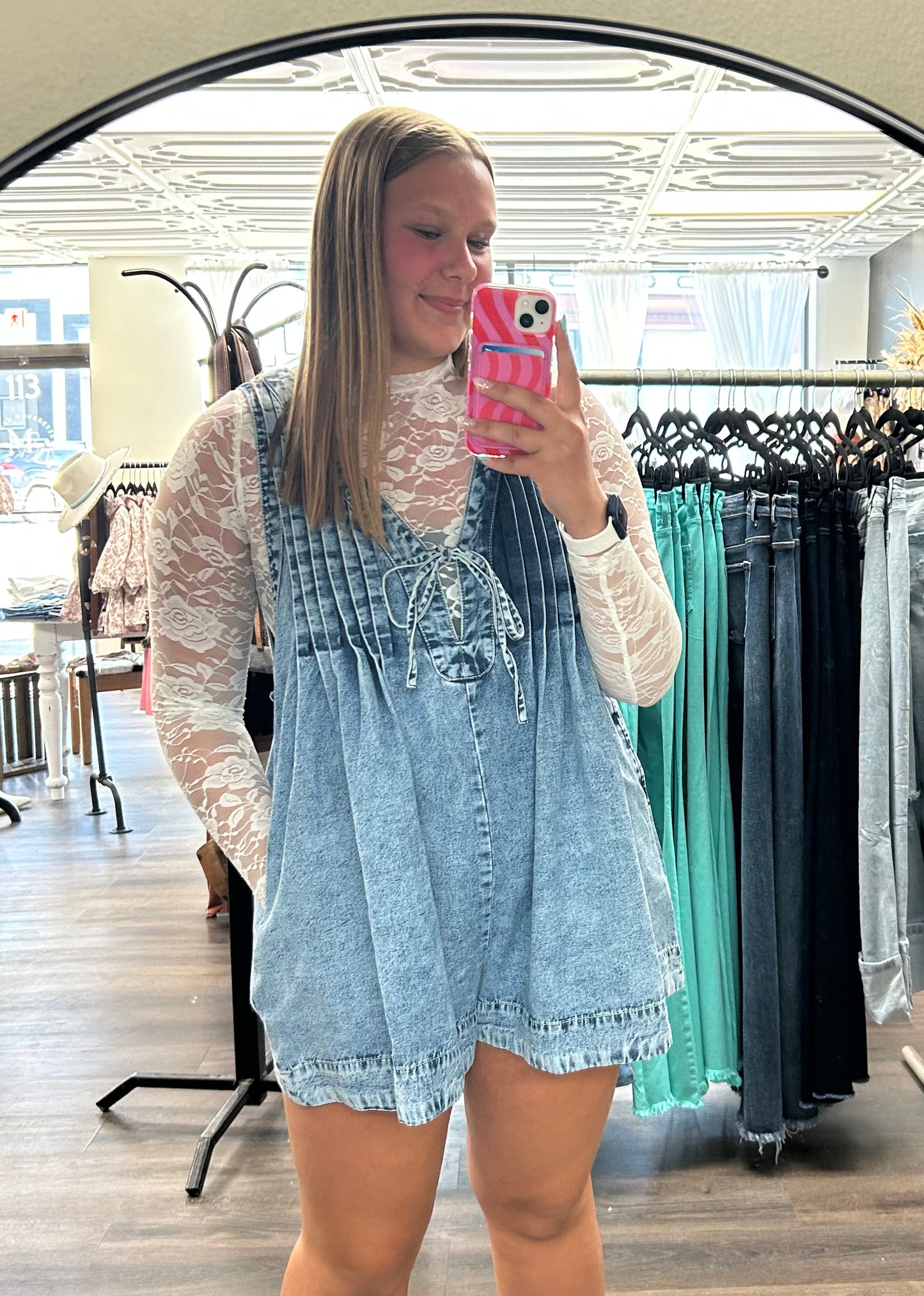 White Lace Mesh Top