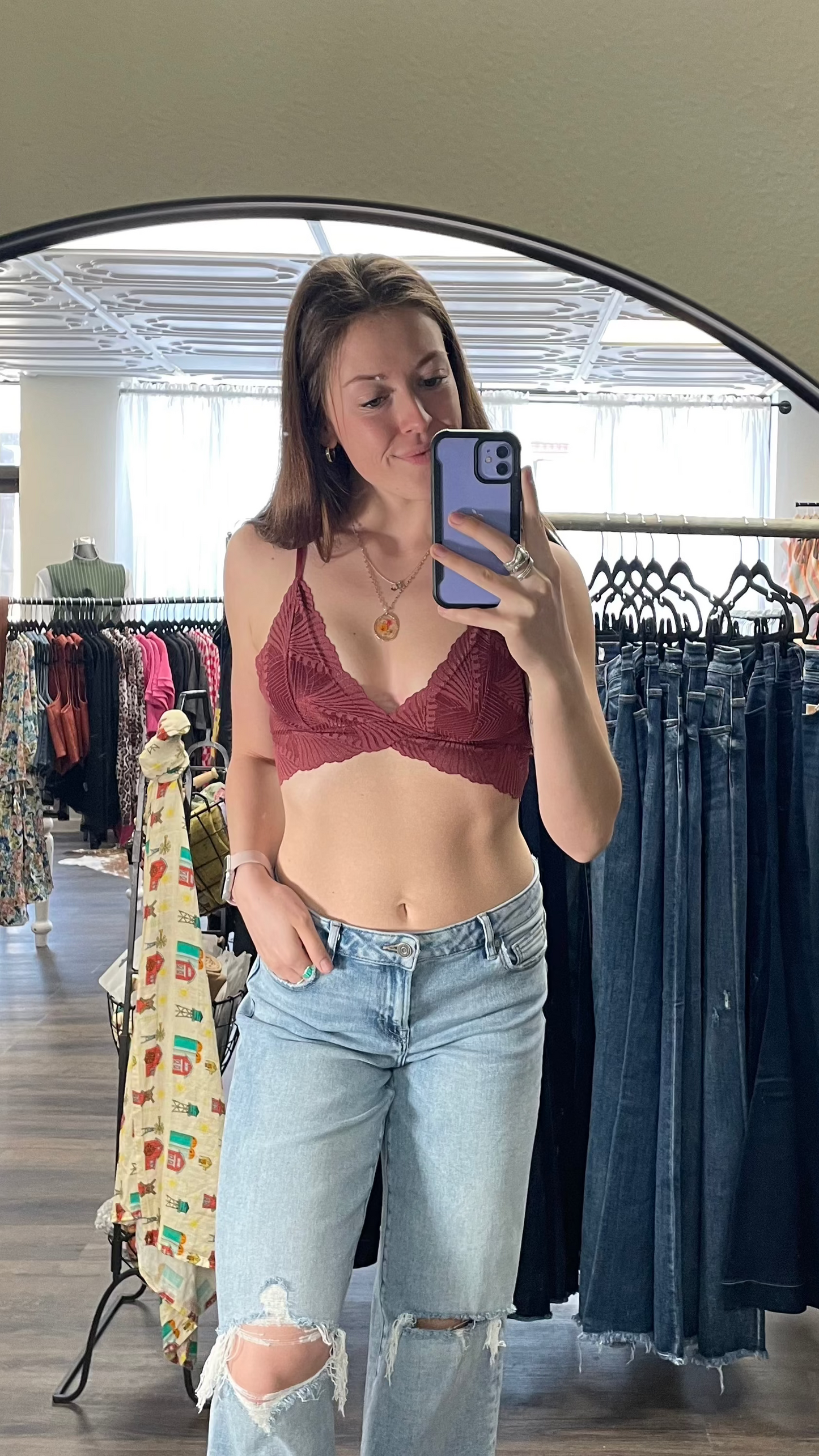 Butterfly Rust Bralette