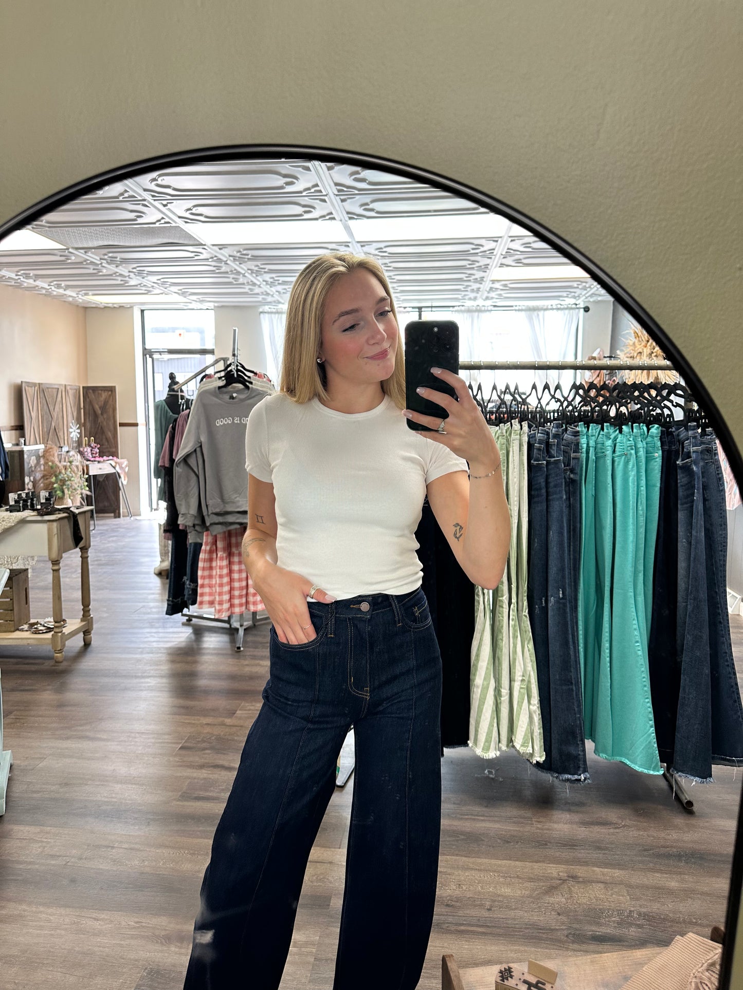 Fitted Slightly Cropped Tee