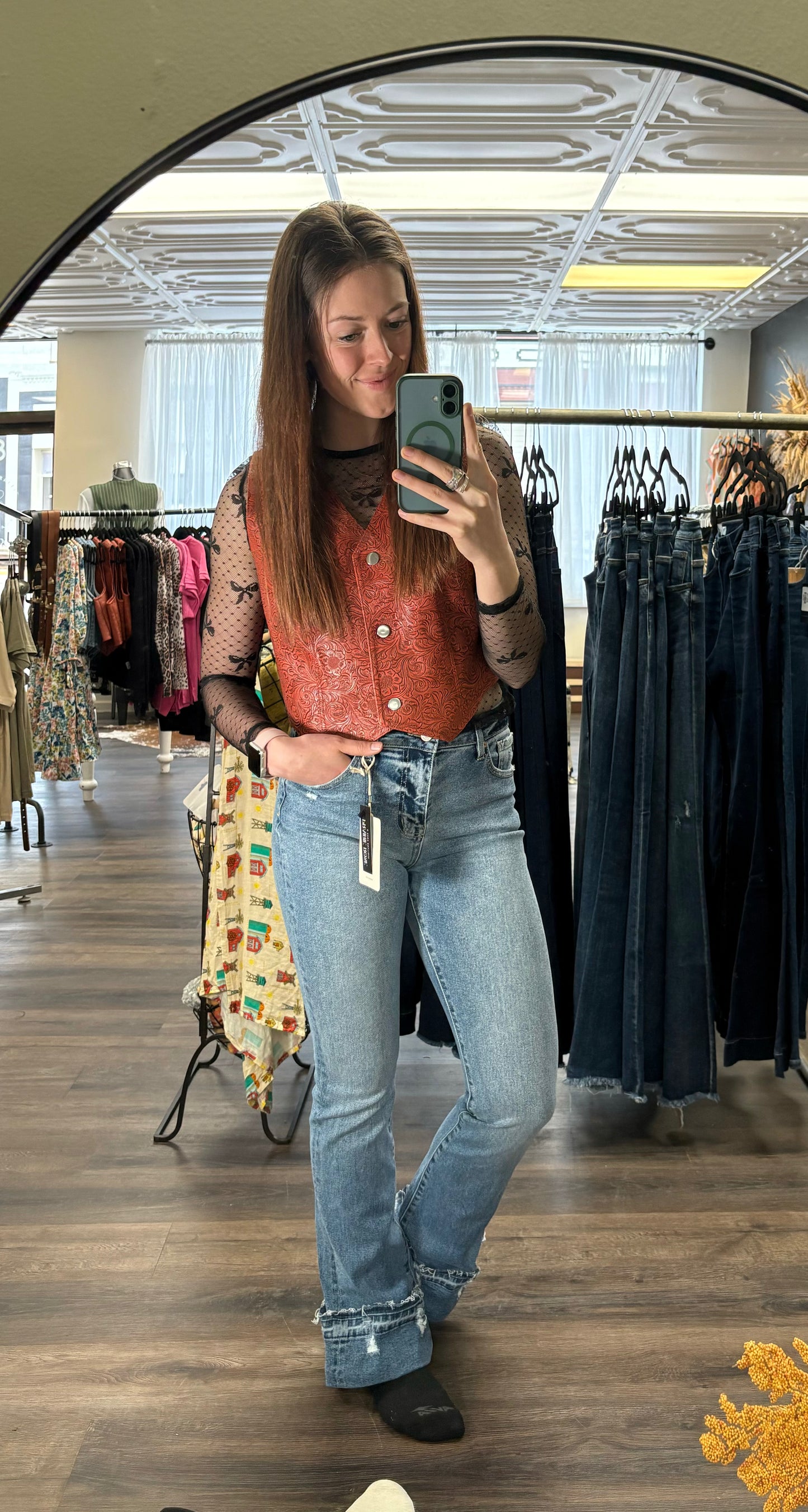 Bow Mesh Top