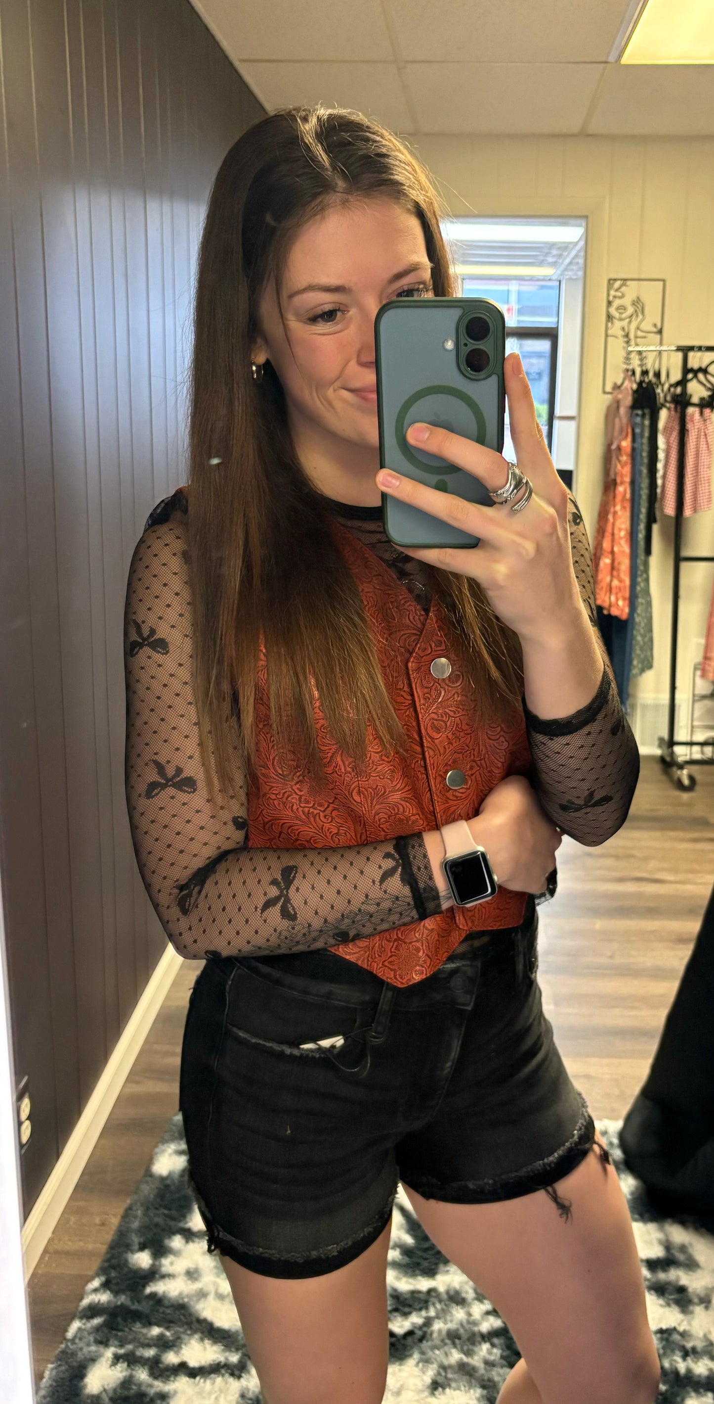 Bow Mesh Top