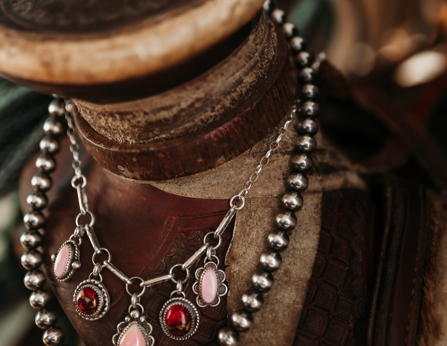 Shasta Charm Necklace Cielo/Palomino 16"