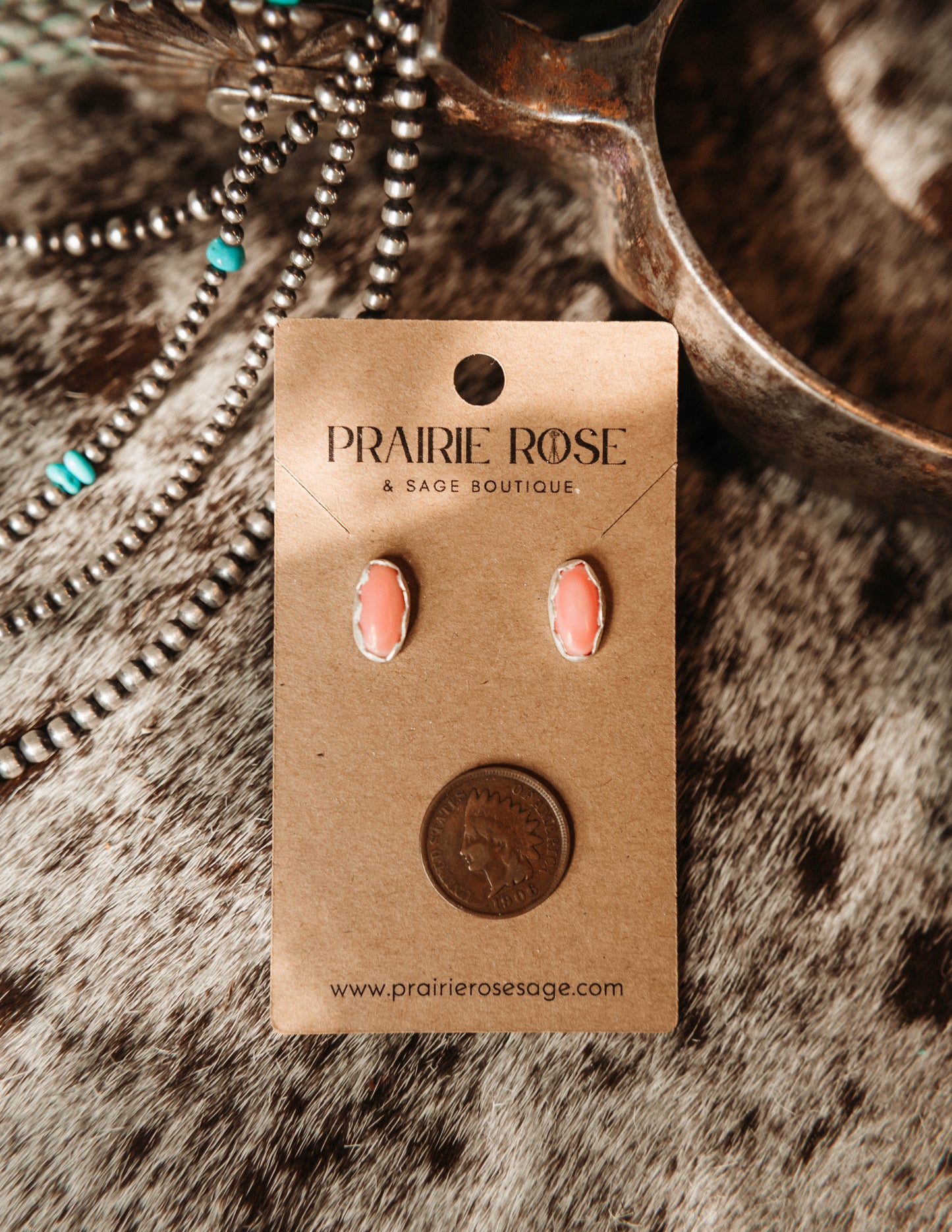 Leigh Studs Pink Conch