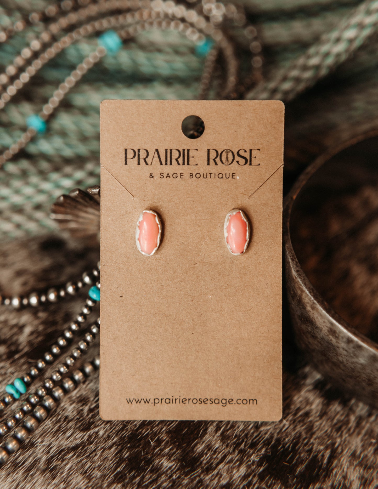 Leigh Studs Pink Conch