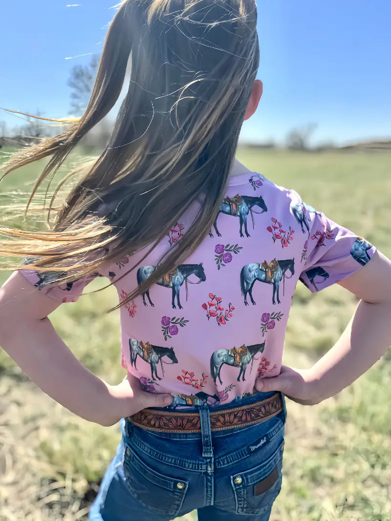KIDS Pink Blue Roan Tee