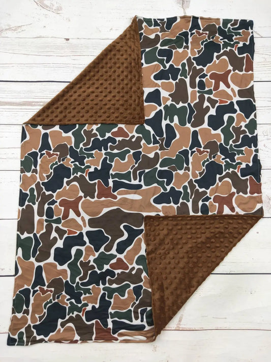 Baby Brown Camouflage Blanket