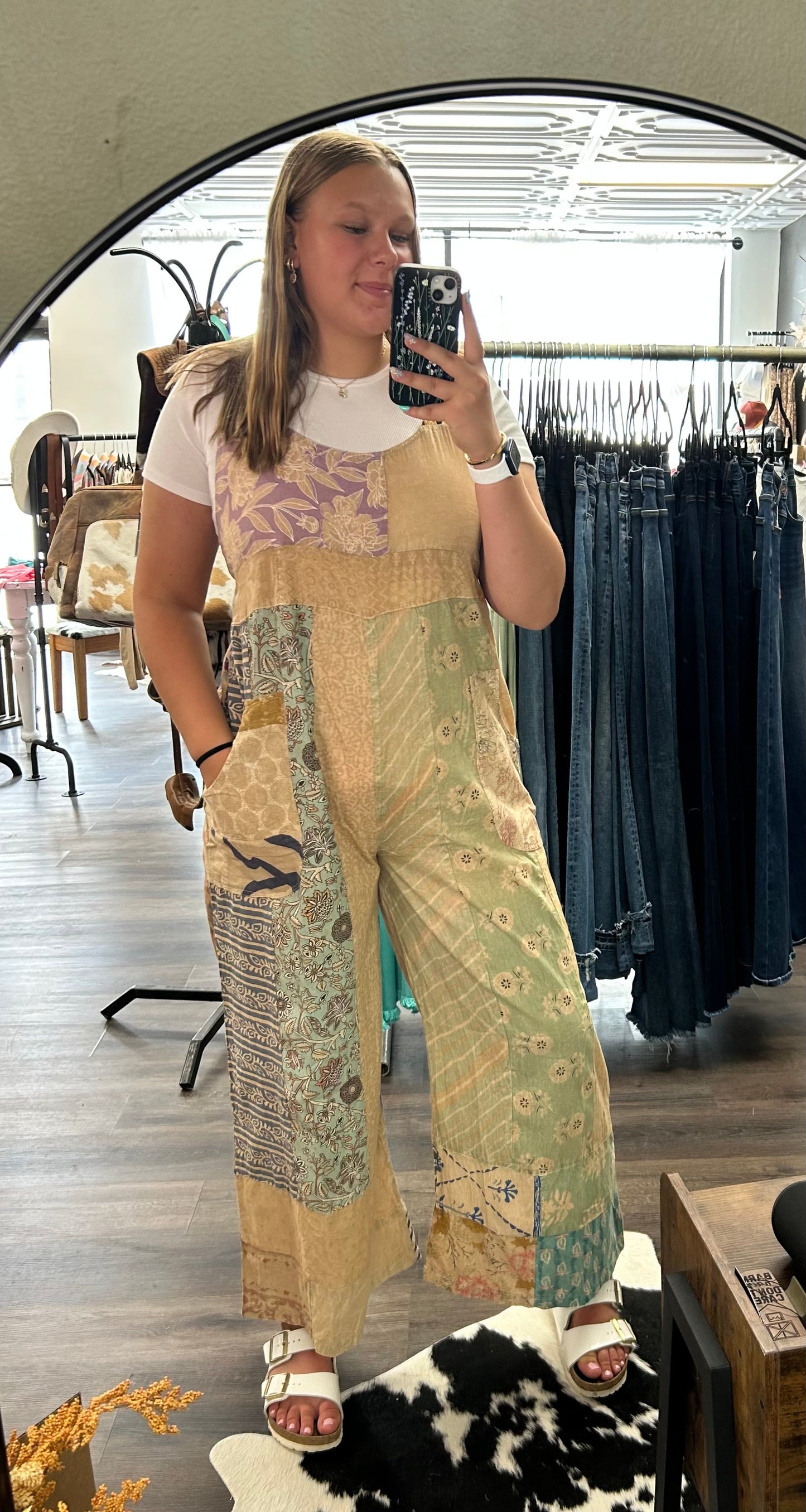 Adjustable Patchwork Romper