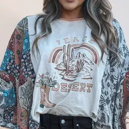 Patchwork Peace Desert Tee