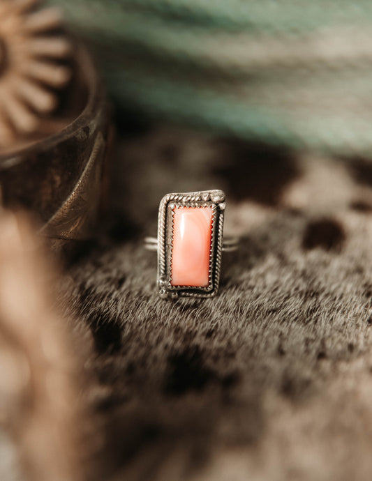 Medicine Bow Ring Pink Conch