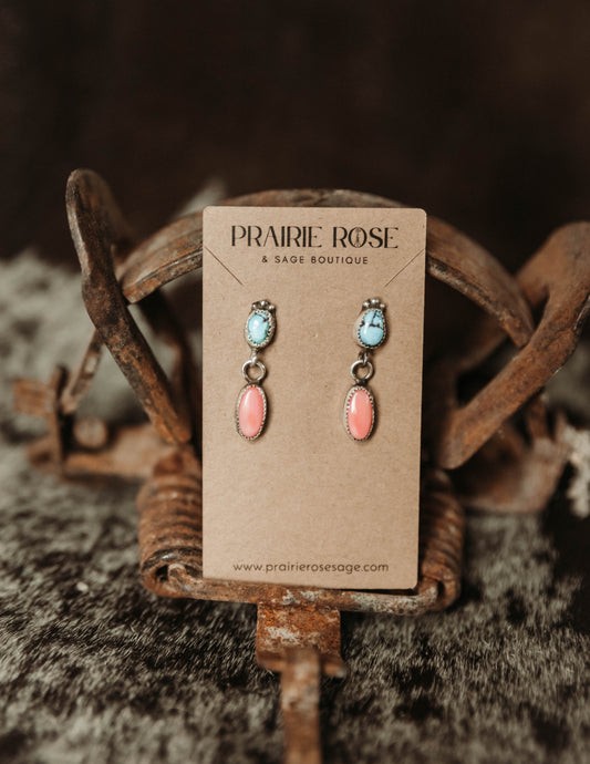 Ute Dangles Golden Hills & Pink Conch