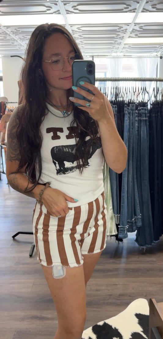 Hazel Striped Shorts
