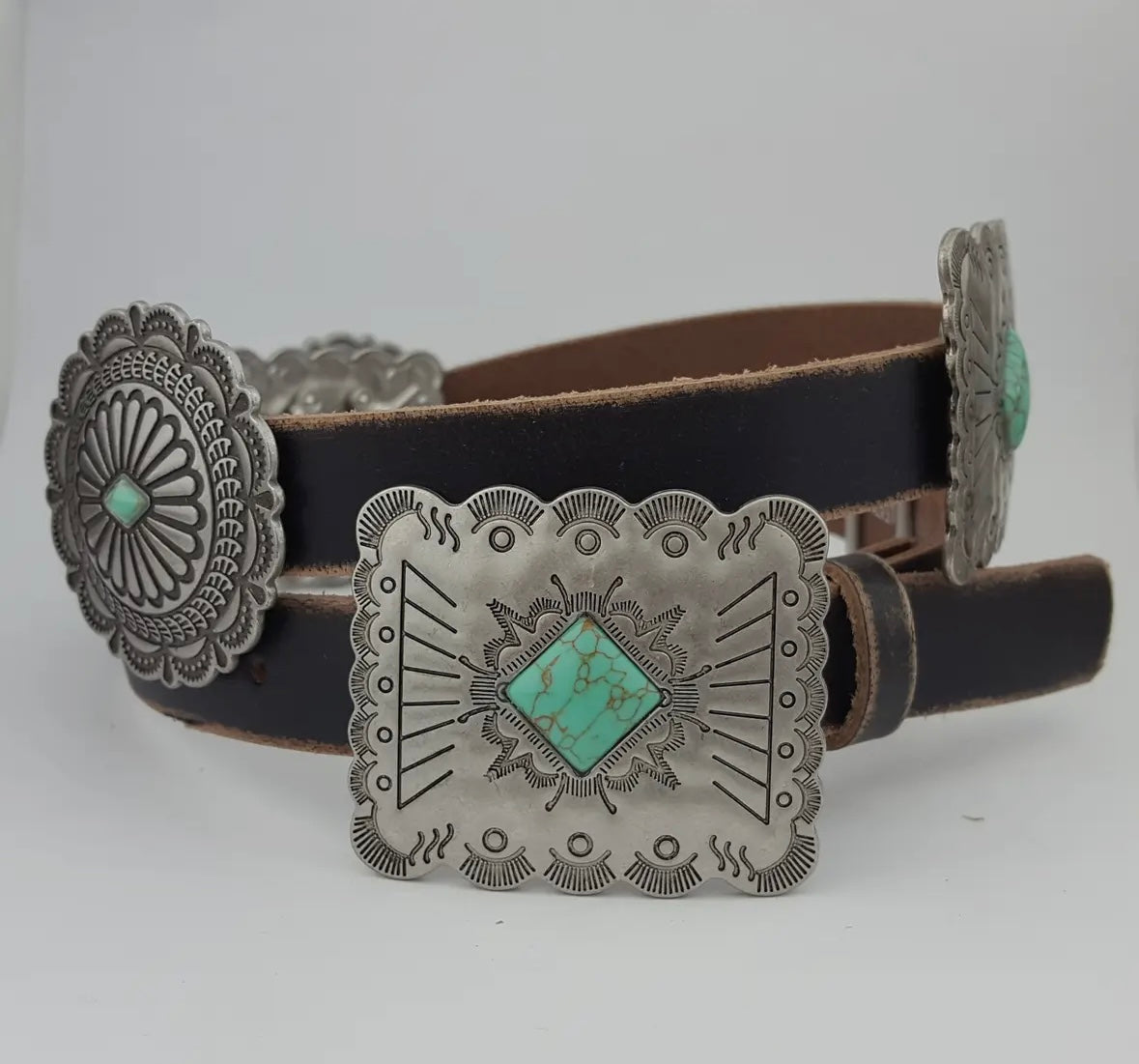 Turquoise Stone Concho Belt