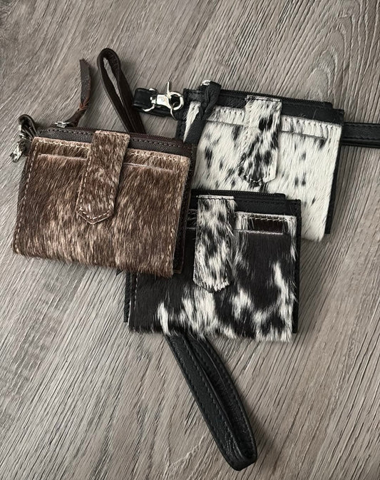 Cowhide Wristlet