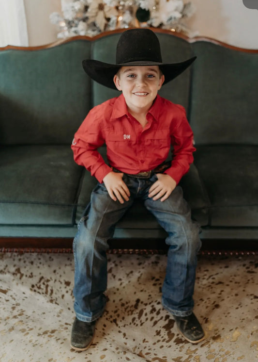 Boys Top Hand Button Down