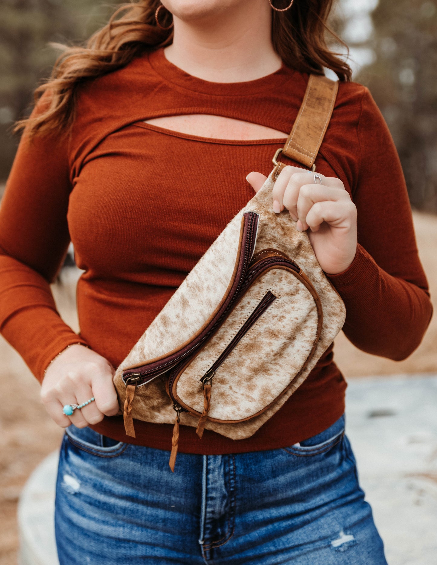 Cowhide Crossbody/Fanny