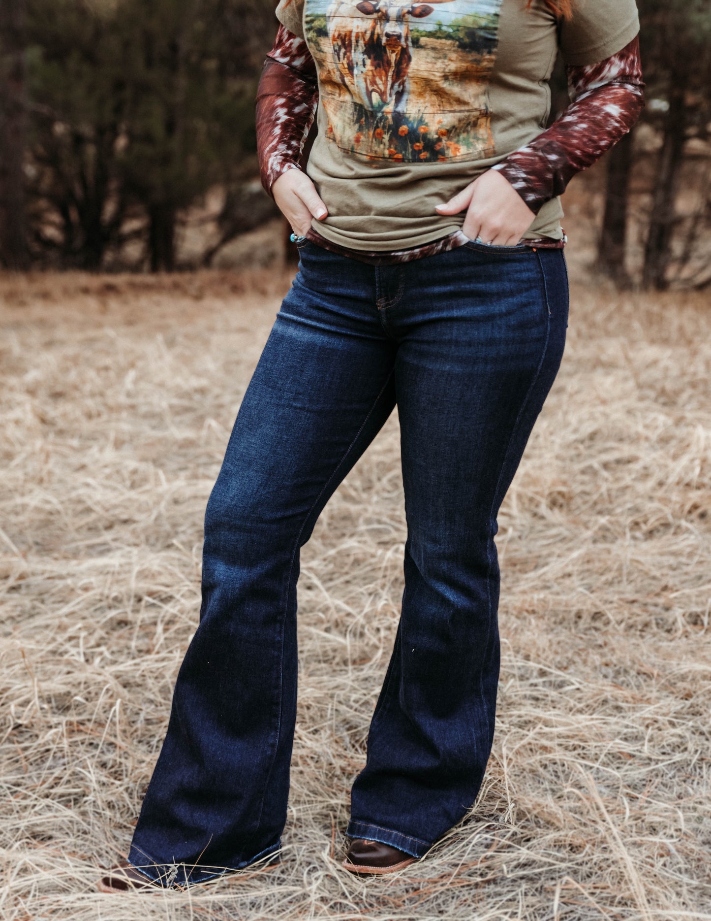 Dark Ledoux Flare Jeans