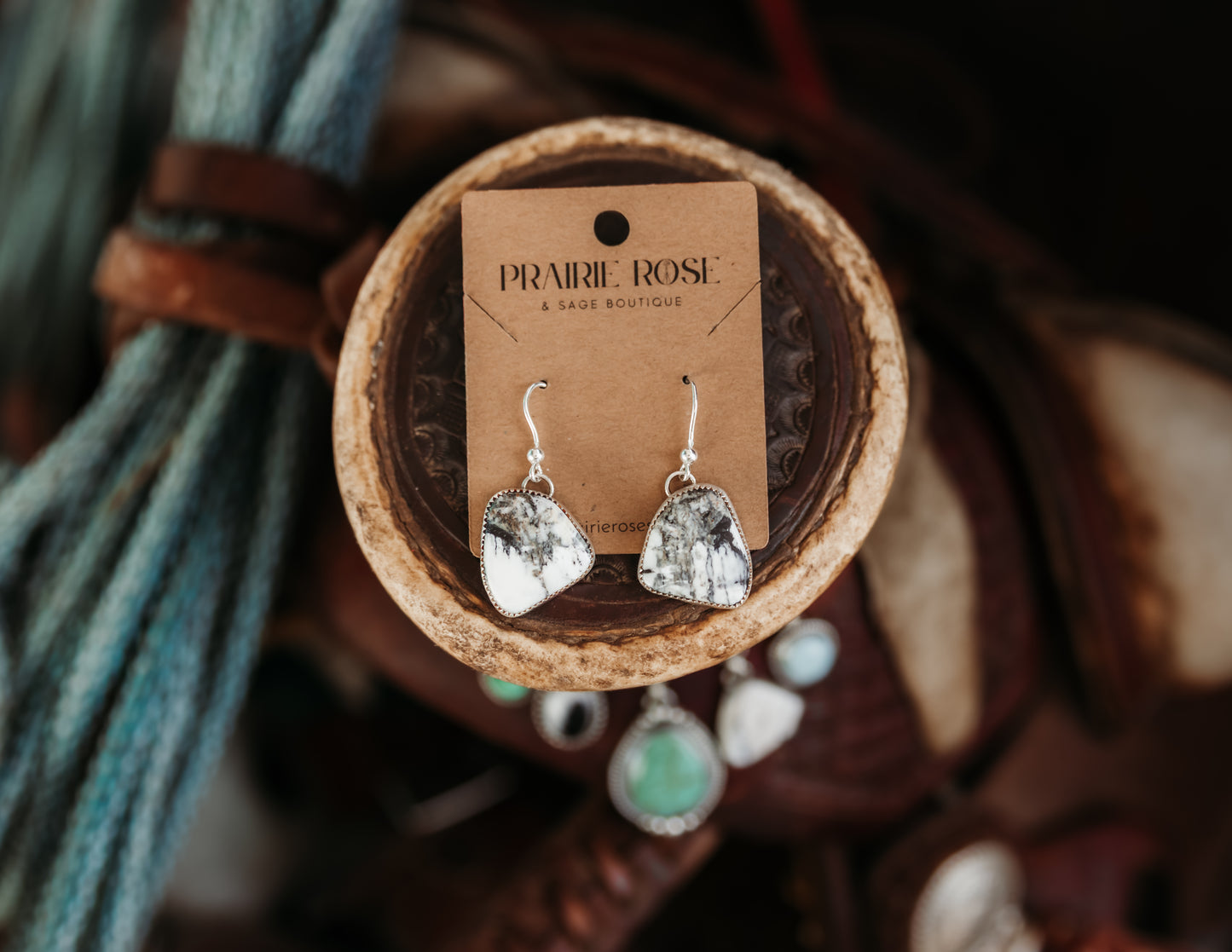 Adrian Drop Earrings White Buffalo