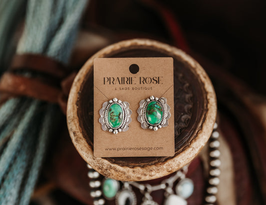 Sandhill Cielo Studs Stamped