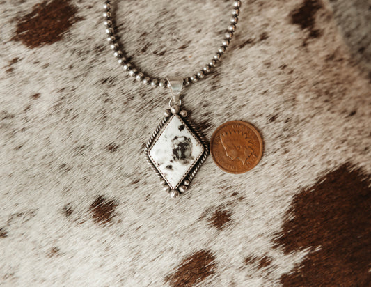 Standing Bear Pendant White Buffalo