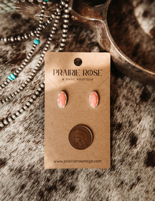 Leigh Studs Pink Conch