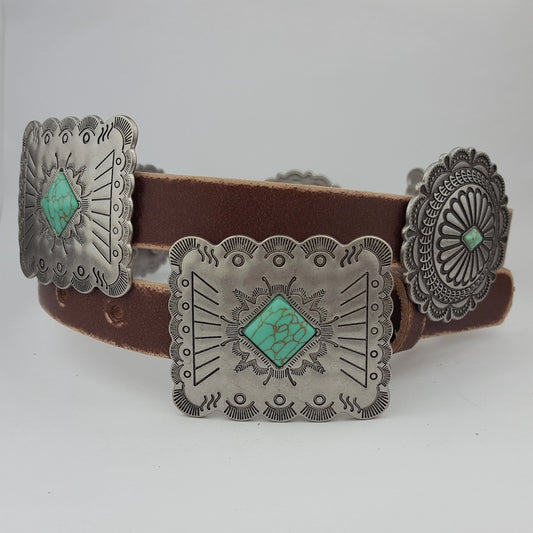 Turquoise Stone Concho Belt