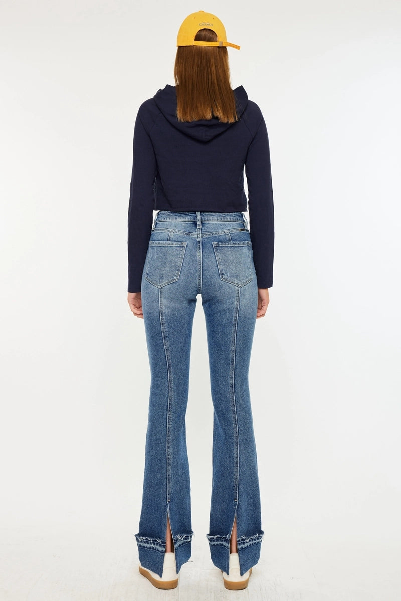 Cuffed Slit Kancan Jeans